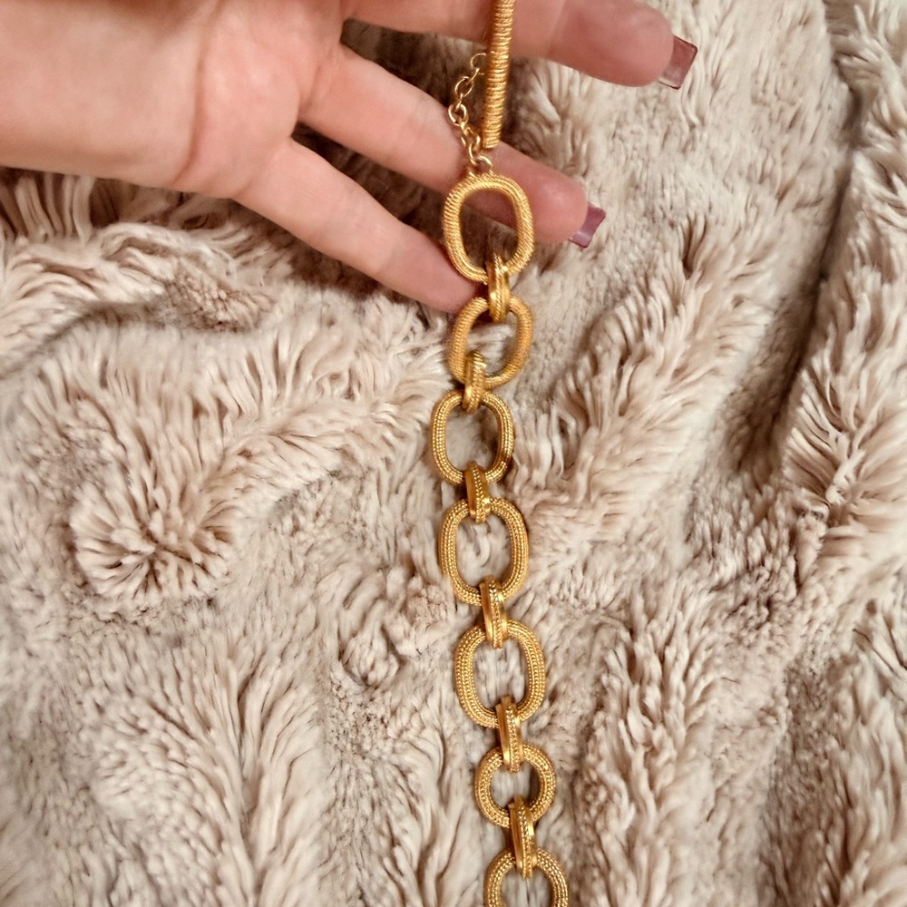 22k Gold Link Toggle Bracelet 22k Gold plated Julie vos - Picture 2 of 13